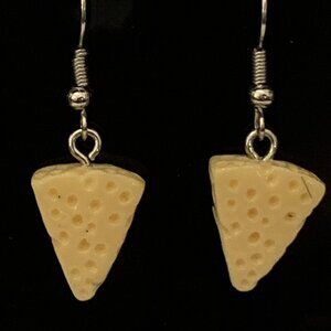 Cheese Earring, Funny Food Earring, Silly Earring, Gift Idea, Novelty Earring